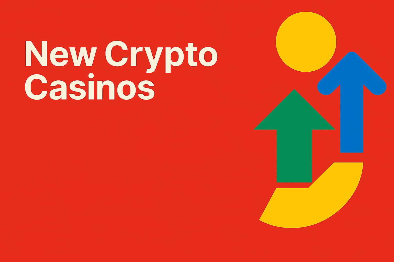 new crypto casinos on a red background